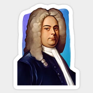 Baroque composer George Frideric Handel illustration Sticker